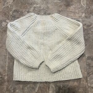 Osh Kosh B'gosh Girls Soft Chenille Sweater Size 4/4A Ivory Soft Corduroy